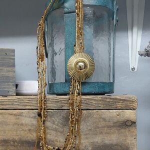 Seed Bead Necklace Bundle With Scarf Clip